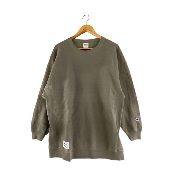 トップス Wtaps Champion REVERSE WEAVE XL C8-U037 Champion◇スウェット/L/コットン/KHK/C8-U037/×WTAPS/21AW/CREW