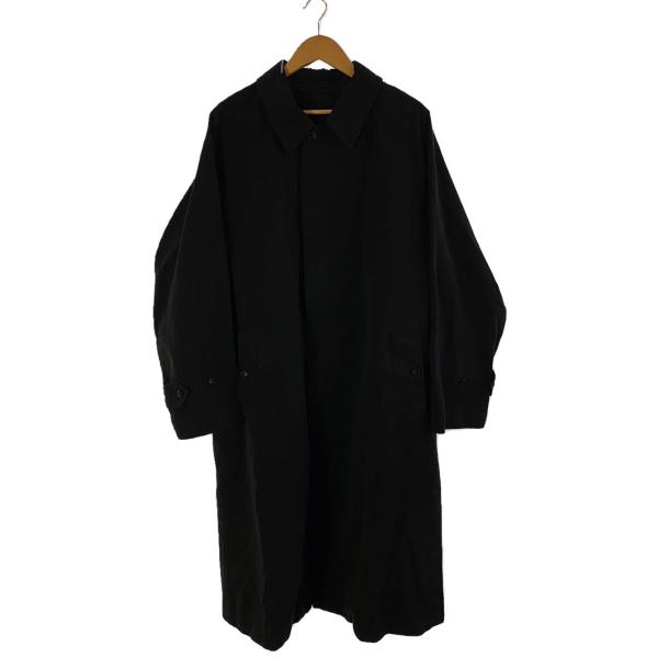 COMOLI◇24AW/製品染めバルカラーコート/3/コットン/BLK/無地/A03