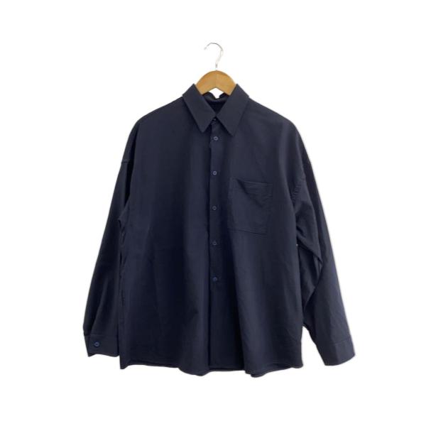 MARNI◇トロピカルウールシャツ/長袖シャツ/46/ウール/NVY : セカンド