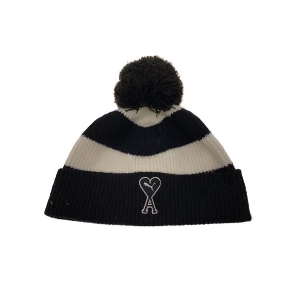 AMI Alexandre Mattiussi◇ニットキャップ/--/ポリエステル/BLK