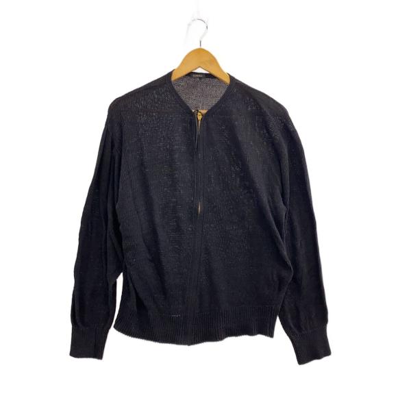 COMOLI 8Gジップカーディガン 26SS size3 COMOLI◇26SS/8Gジップカーディガン/1/コットン/BLK/D01-06008