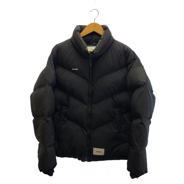 WTAPS◇POLY TAFFETA WTVUA/22AW/ダウンジャケット/2/BLK/無地/222BRDT