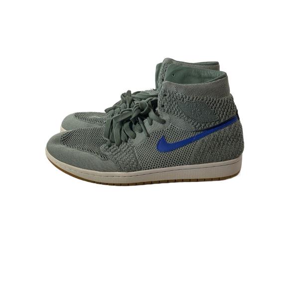 NIKE◆AIR JORDAN 1 RETRO HI FLYKNIT/エアジョーダンレトロハイ/グレー/919704-333//