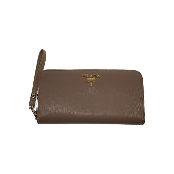 PRADA◇長財布/レザー/BEG/レディース/ジップ破損 : セカンド PRADA◇長財布/レザー/BEG/レディース/ジップ破損 : セカンド