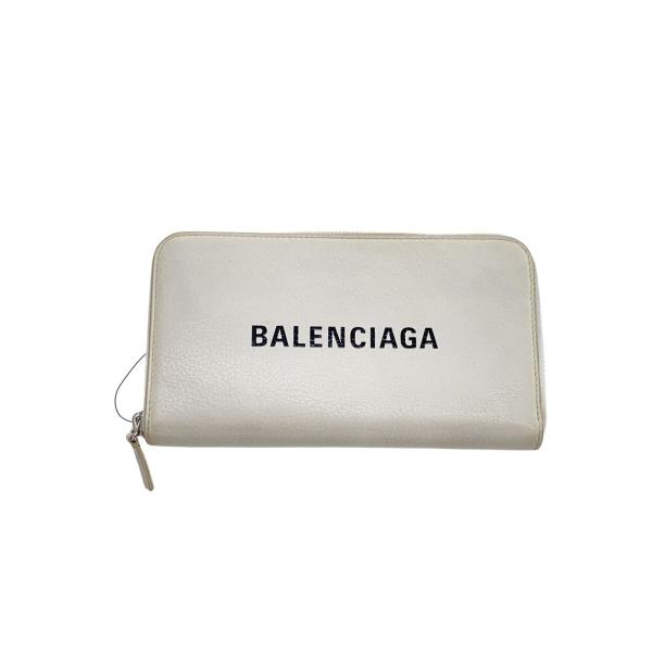 BALENCIAGA◇長財布/レザー/WHT/メンズ/490625 : セカンドストリート