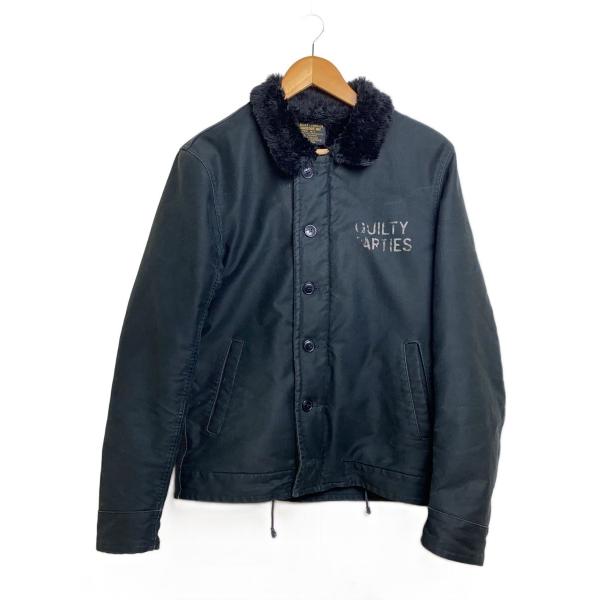 WACKO MARIA◇裏ボア/GUILTY PARTIES/デッキジャケット/L/コットン/BLK