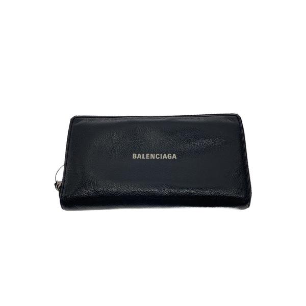BALENCIAGA ブラック 長財布❗️ BALENCIAGA◇長財布/レザー/BLK/メンズ : セカンドストリートYahoo!店