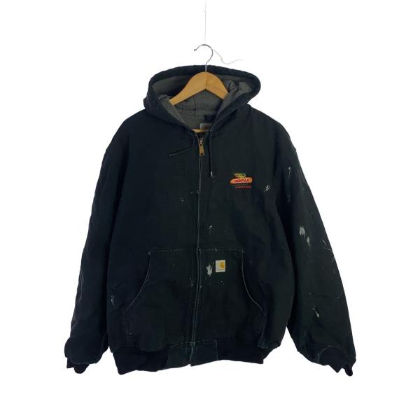 Carhartt◇アクティブジャケット/企業ロゴ/XL/コットン/BLK : セカンド