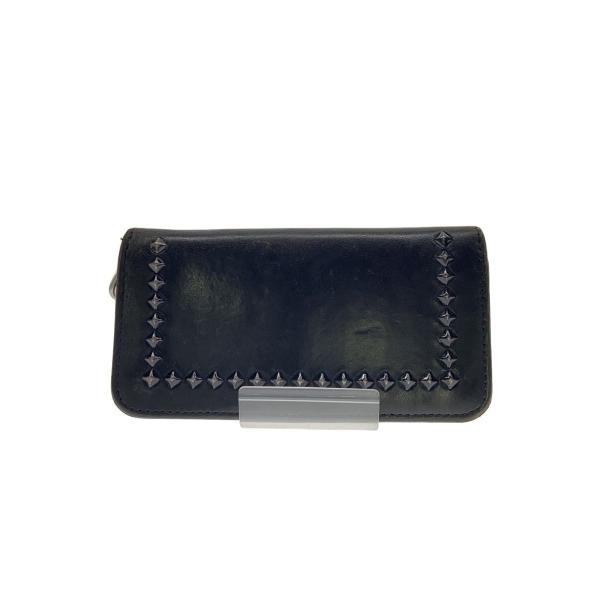 hollywood trading company(HTC)◆長財布/レザー/BLK/無地/メンズ
