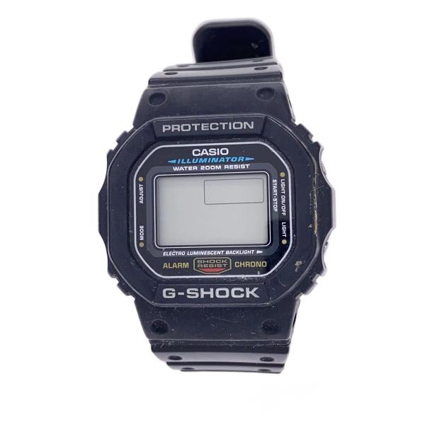 CASIO◇腕時計/デジタル/ラバー/BLK/BLK/DW-5600E/電池切れ