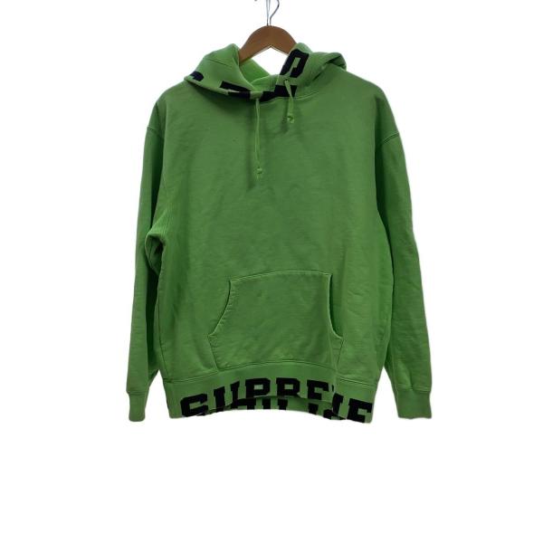 Supreme◇CROPPED LOGOS HOODED SWEATSHIRT/パーカー/M/コットン/GRN