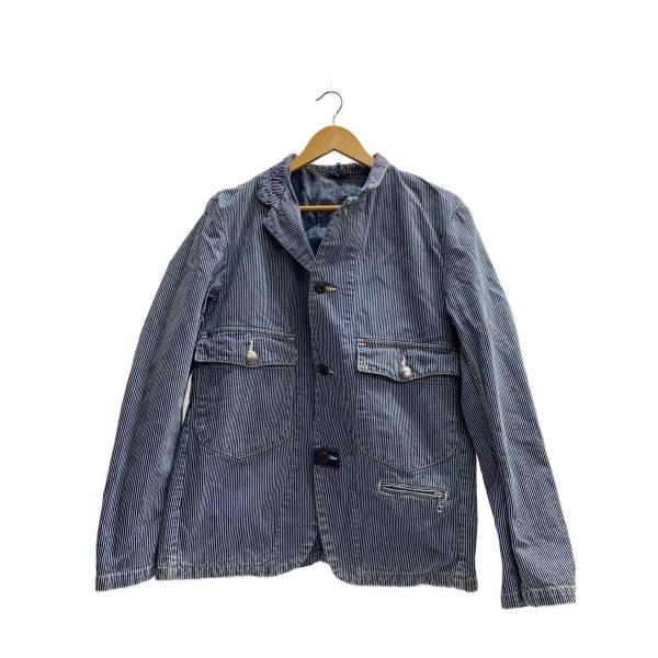 45rpm◇カバーオール/3/コットン/インディゴ/ストライプ : セカンド