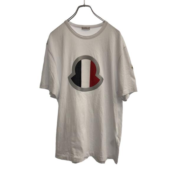 MONCLER / Tシャツ/XL/コットン/WHT/無地/c-scom-24-30769// MONCLER◇Tシャツ/XL/コットン/WHT/無地/C-SCOM-20-40439 : セカンド