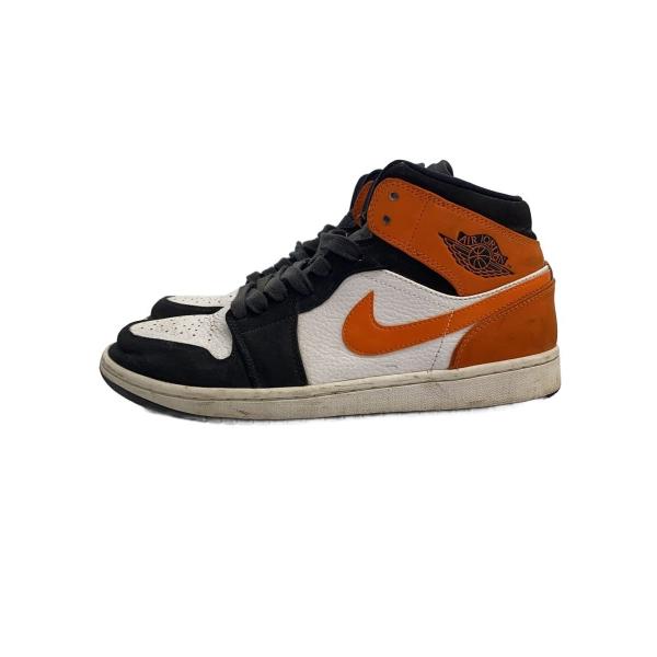 NIKE◆AIR JORDAN 1 MID/エアジョーダン1ミッド/ブラック/554724-058/27cm/BLK