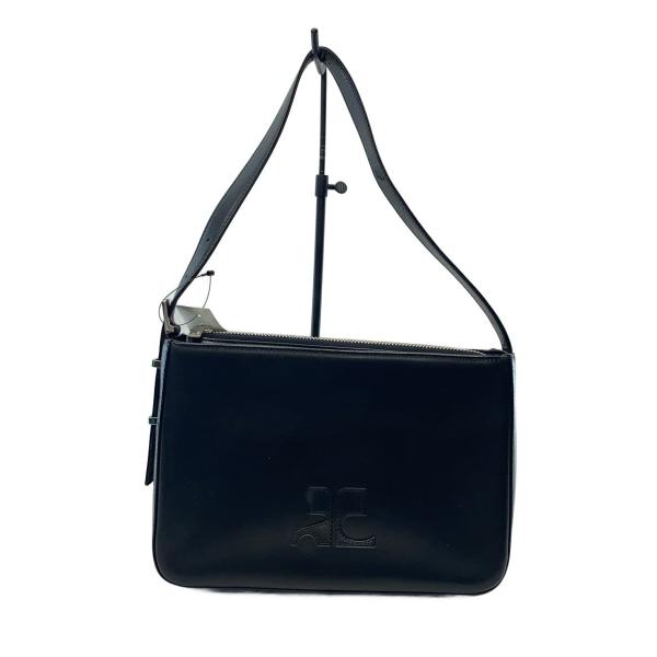 courreges ブラックレザーハンドバッグ Amazon | クレージュ courreges トートバッグ ハンド レザー