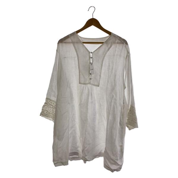 nest Robe◇24SS/リネンクロシェ風レースチュニック/FREE/リネン/WHT