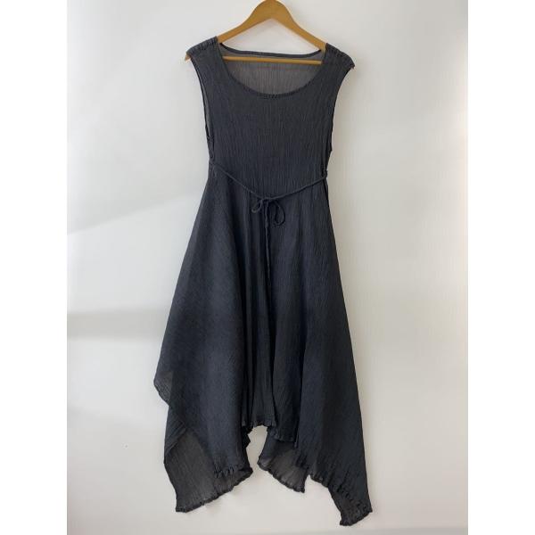 me ISSEY MIYAKE◇ノースリーブワンピース/--/ポリエステル