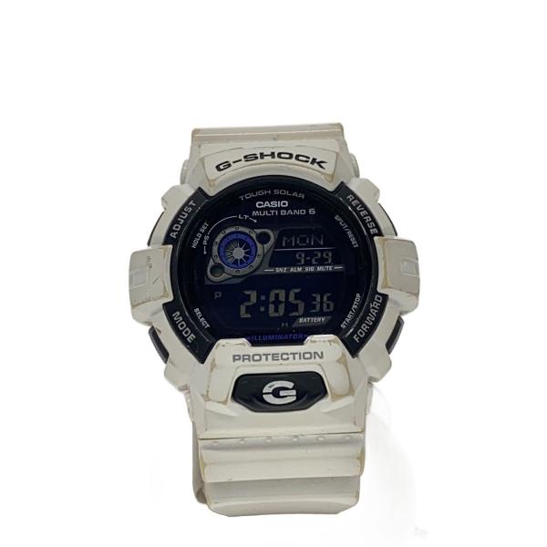 CASIO◇ソーラー腕時計・G-SHOCK/デジタル/WHT/WHT : セカンド