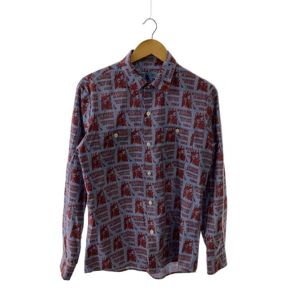 HYSTERIC GLAMOUR◇長袖シャツ/L/コットン/BLU/総柄/0223AH05