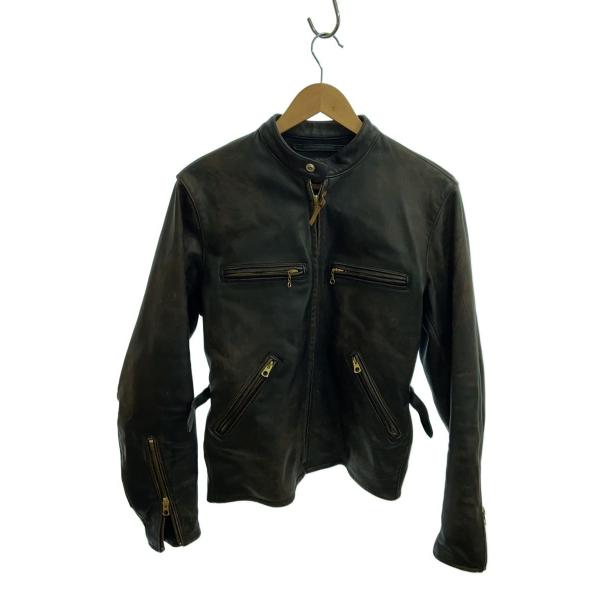 RRL◇ホースハイドレザージャケット/S/レザー/BLK/782658747001