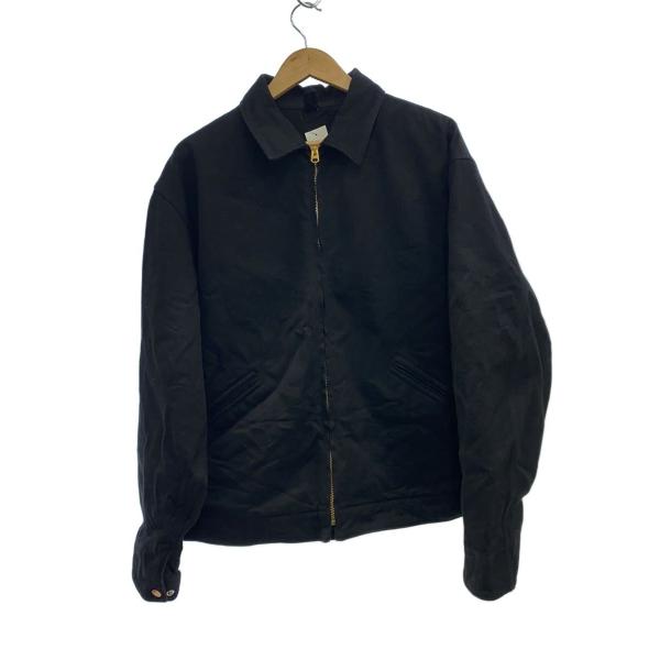 COMOLI◇26SS/ブラックデニム ジップショート ジャケット/3/コットン