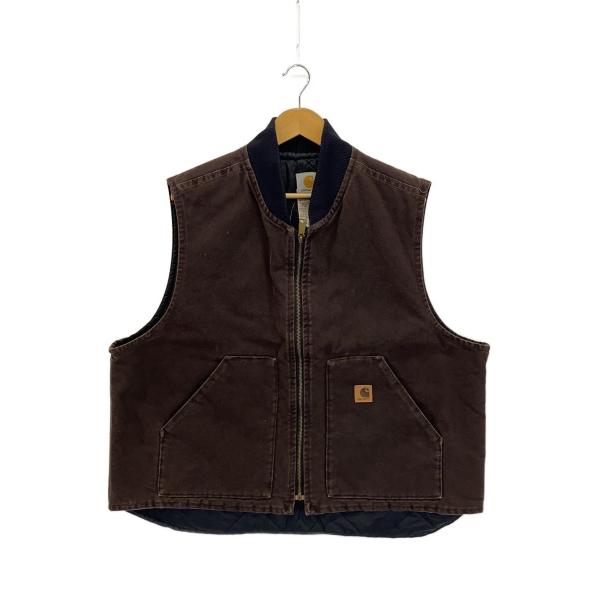 Carhartt◇ベスト/XXL/コットン/BRW/V02DKB/ダックベスト : セカンド
