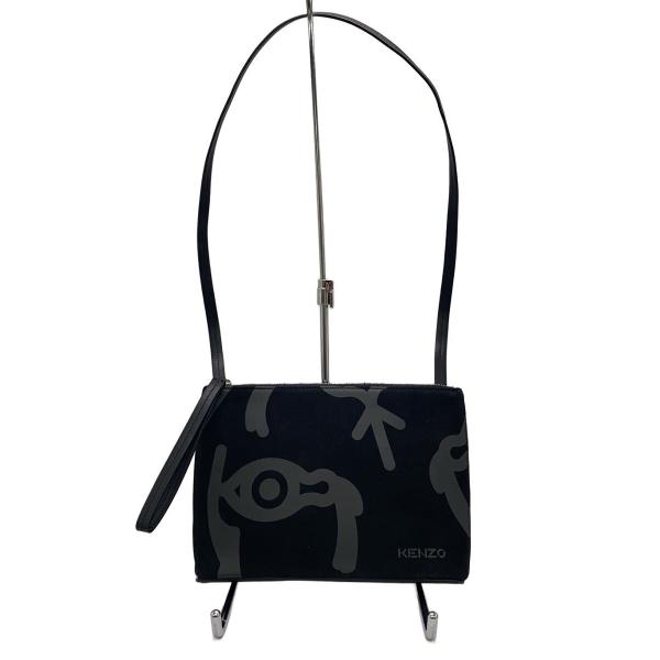 KENZO ブラック ショルダーバッグ KENZO◇ショルダーバッグ/キャンバス/BLK// : セカンドストリートYahoo