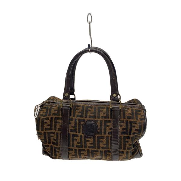 FENDI◇ミニボストンバッグ/キャンバス/BRW/総柄 : セカンドストリート