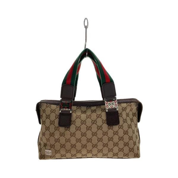 GUCCI◇ハンドバッグ_GGキャンバス/キャンバス/BRW/総柄/145759