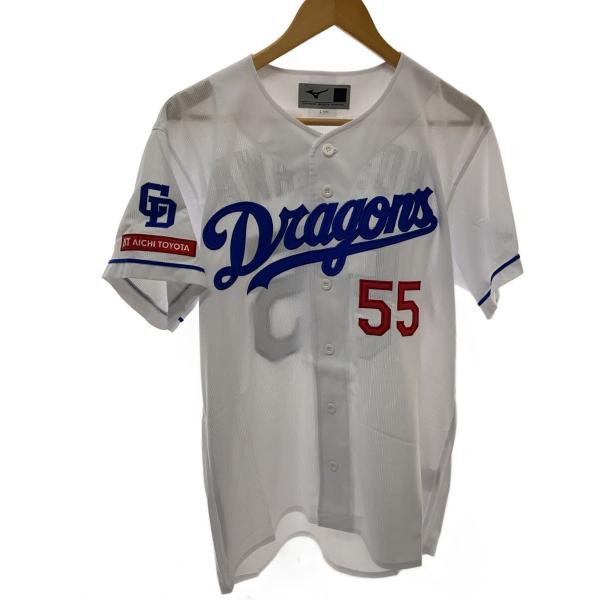 MIZUNO◇中日ドラゴンズ ユニフォーム/M/WHT/12JRMD7655 : セカンド