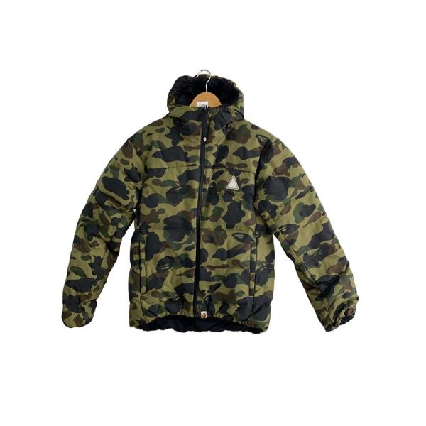 A BATHING APE◇ダウンジャケット/M/ナイロン/KHK/カモフラ