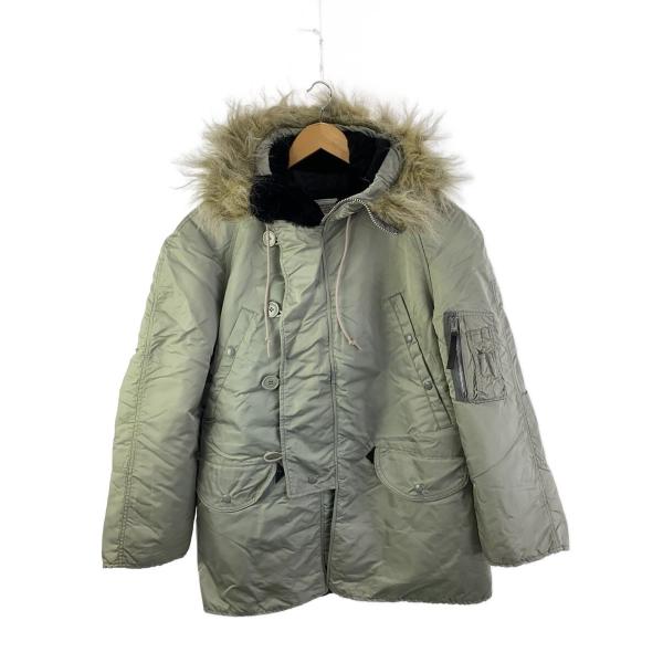 ALPHA INDUSTRIES◇90s/フライトジャケット/S/ナイロン/KHK/N3-B