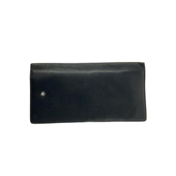 MONTBLANC◇長財布/レザー/BLK/無地/メンズ/内側レザー状態考慮