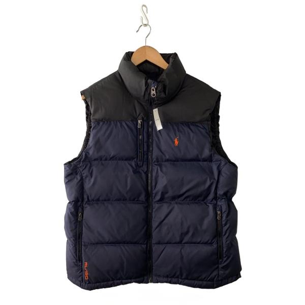 POLO RALPH LAUREN◆ダウンベスト/710585151002 POLO RALPH LAUREN◇ダウンベスト/L/ポリエステル/NVY×BLK/無地