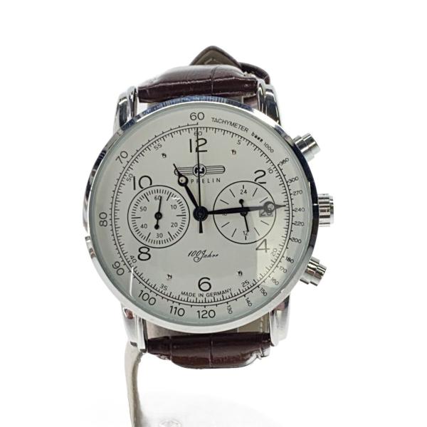ZEPPELIN◇クロノグラフ腕時計/アナログ/レザー/BRW/7580−2・07140