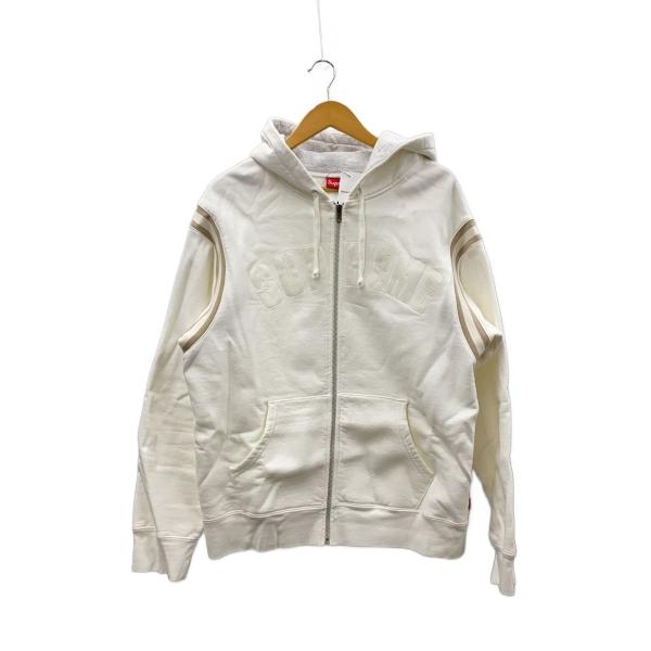 Supreme 18SS ジップパーカー Supreme◇ジップパーカー/M/コットン/WHT/18SS/JET SLEEVE HOODED