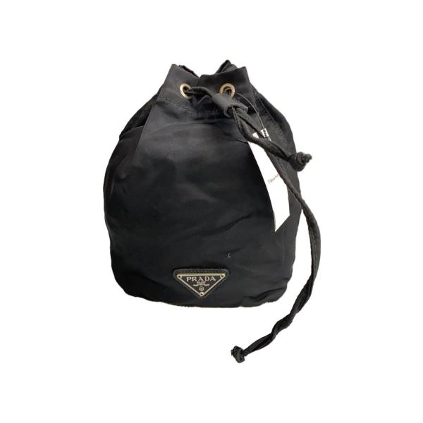 PRADA　プラダ　巾着　ポーチ PRADA◇巾着ポーチ/ナイロン/BLK : セカンドストリートYahoo!店 - 通販