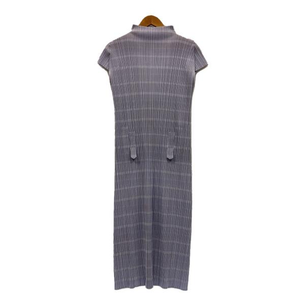 サイズ5 PLEATSPLEASE ISSEYMIYAKE半袖 PLEATS PLEASE ISSEY MIYAKE◇半袖ワンピース/4/ポリエステル/BLU/PP71