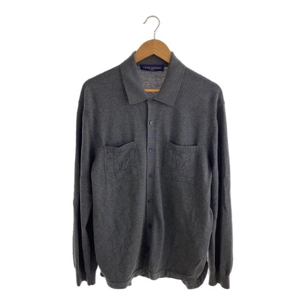 LOUIS VUITTON◇24SS/コットンニットオーバーシャツ/長袖シャツ/M