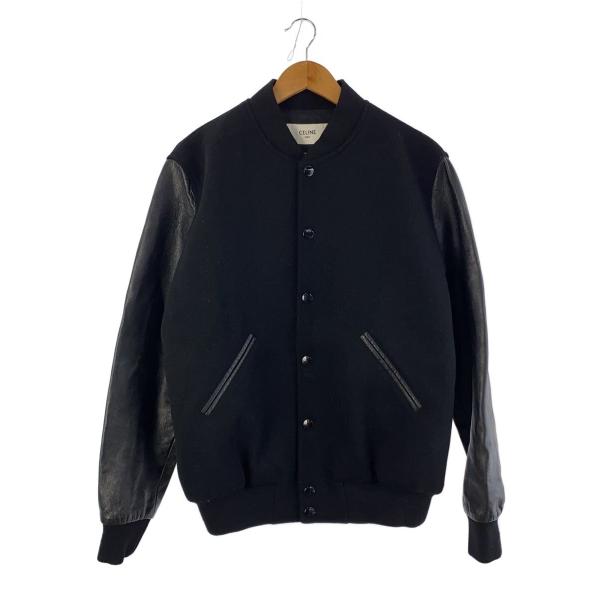 デ*ブ様 CELINE エディ　BOY DOLL コーチジャケット　スタジャン CELINE◇L/22AW/BOY DOLL/テディジャケット/スタジャン/46/ウール/BLK