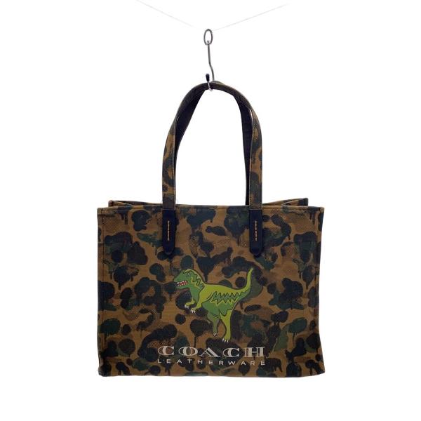 COACH◇トート・カモ プリント アンド レキシー/恐竜/トートバッグ