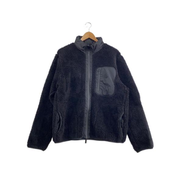 MONCLER◇ZIP UP CARDIGAN/フリースジャケット/M/--/BLK/ボア