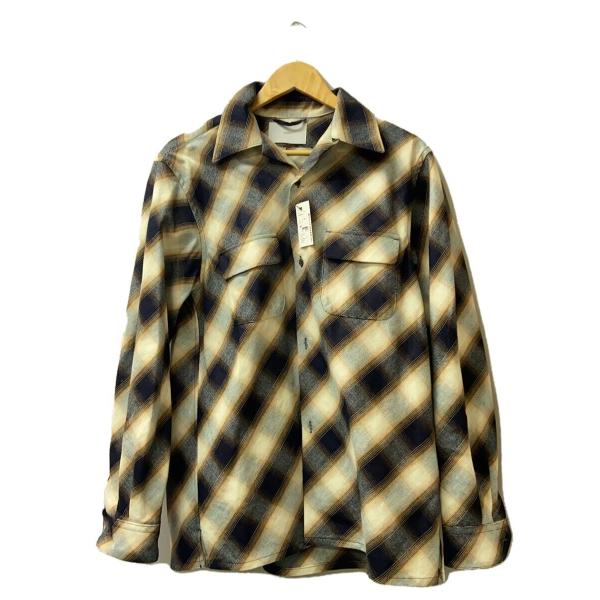SUGARHILL◇23AW/長袖シャツ/SIZE:1/レーヨン/ブラウン×ネイビー 
