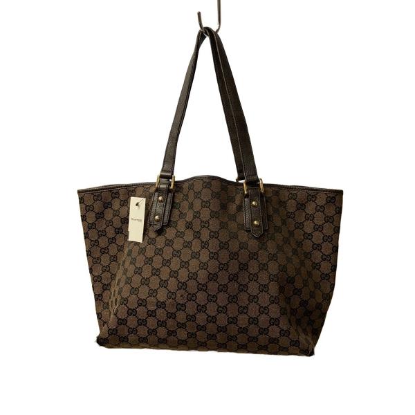 GUCCI ブラウンレザートートバッグ グッチ GUCCI トートバッグ レザー ブラウン レディース 中古 – 【公式