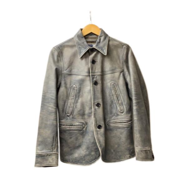 RRL◇レザージャケット・ブルゾン/XS/レザー/GRY/無地/782782464001