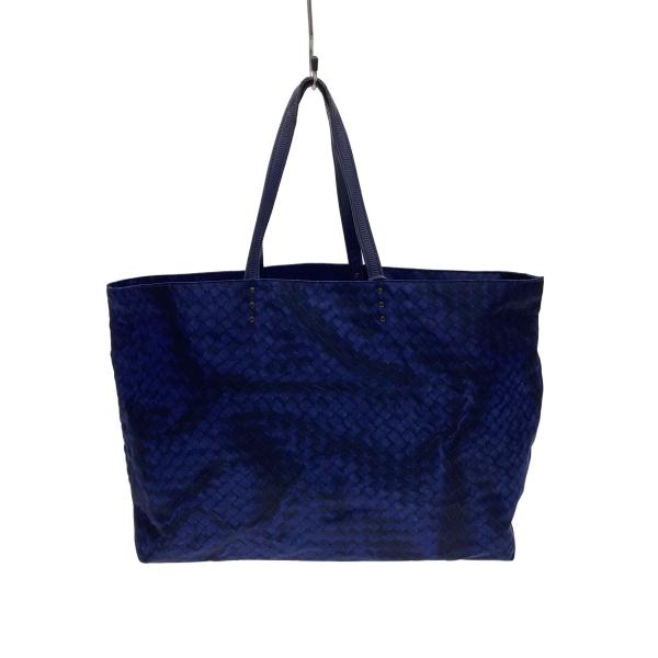 BOTTEGA VENETA◇イントレチャートプリント ナイロン トートバッグ/NVY