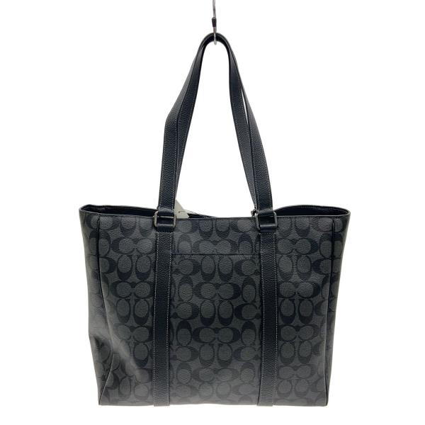 COACH◇ハドソン ダブル ハンドル トート シグネチャー キャンバス/BLK