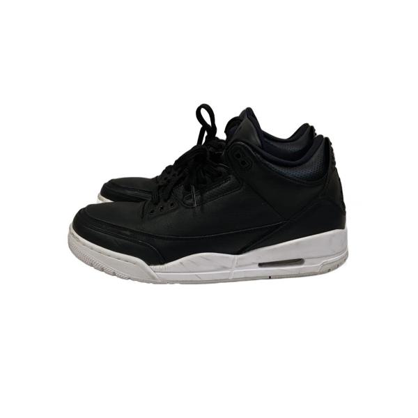NIKE◆AIR JORDAN 3 RETRO/28.5cm/BLK/レザー/136064-020//