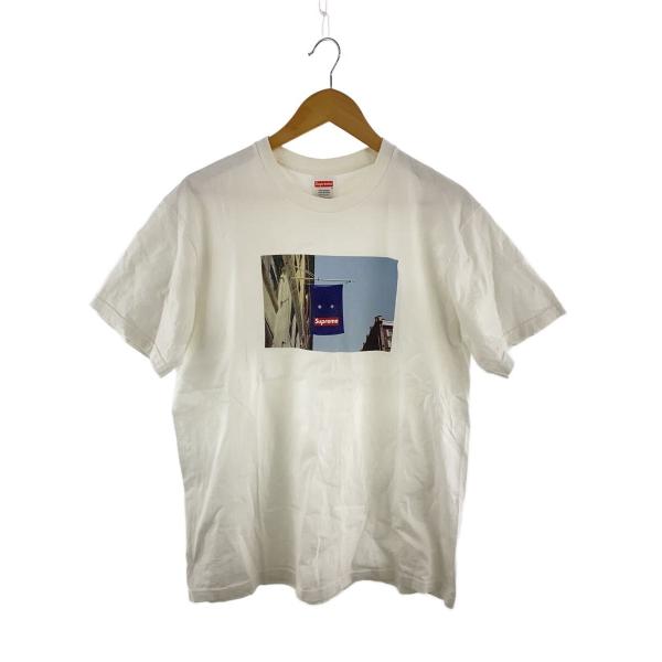 Supreme◇19AW/W Banner TEE/Tシャツ/L/コットン/WHT/プリント
