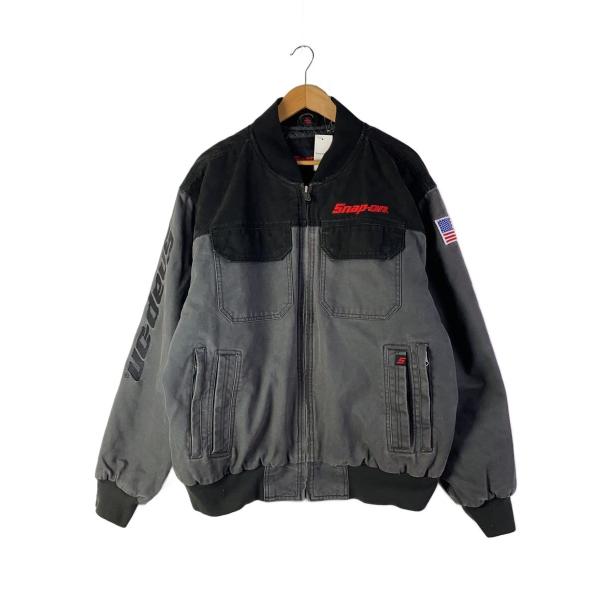 snap-onスナップオン ブルゾン　XL Snap-on◇ジャケット/XL/コットン/GRY/無地/全体的に汚れ有/毛玉・擦れ